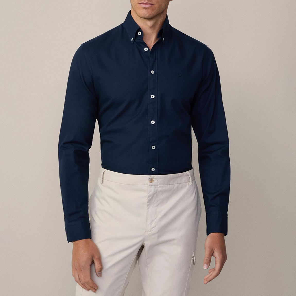 Navy Oxford Cotton Shirt main product photo