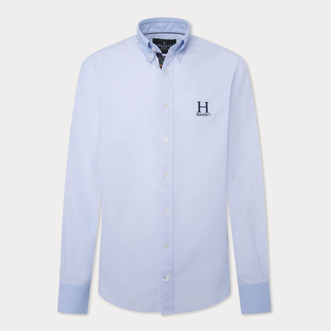 Light Blue Embroidered Oxford Cotton Shirt main product photo
