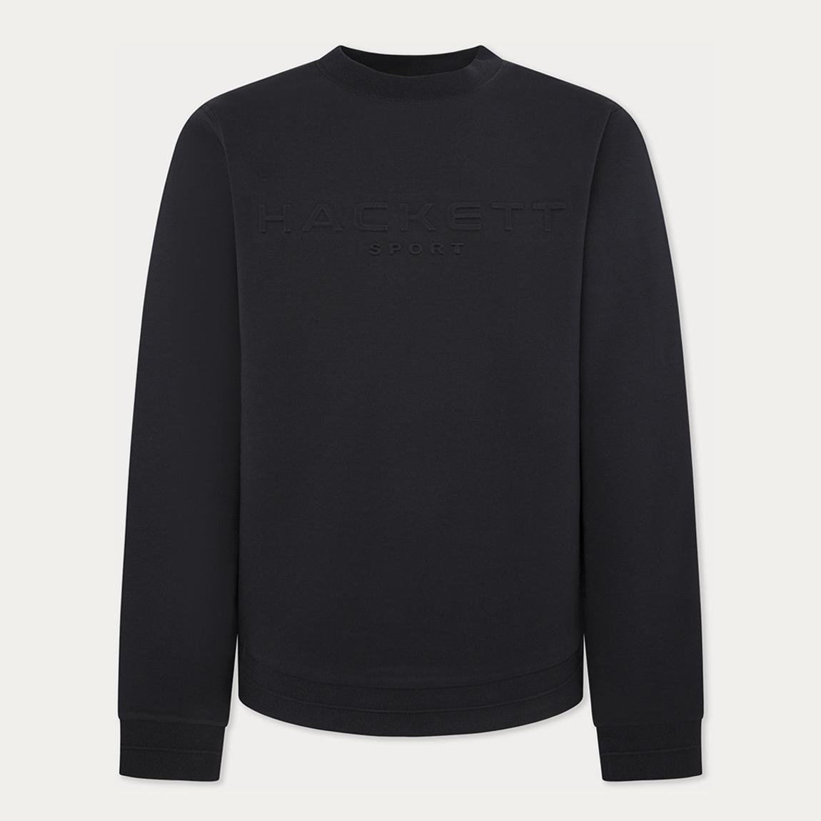 Black Embossed Cotton Blend Sweatshirt main product photo