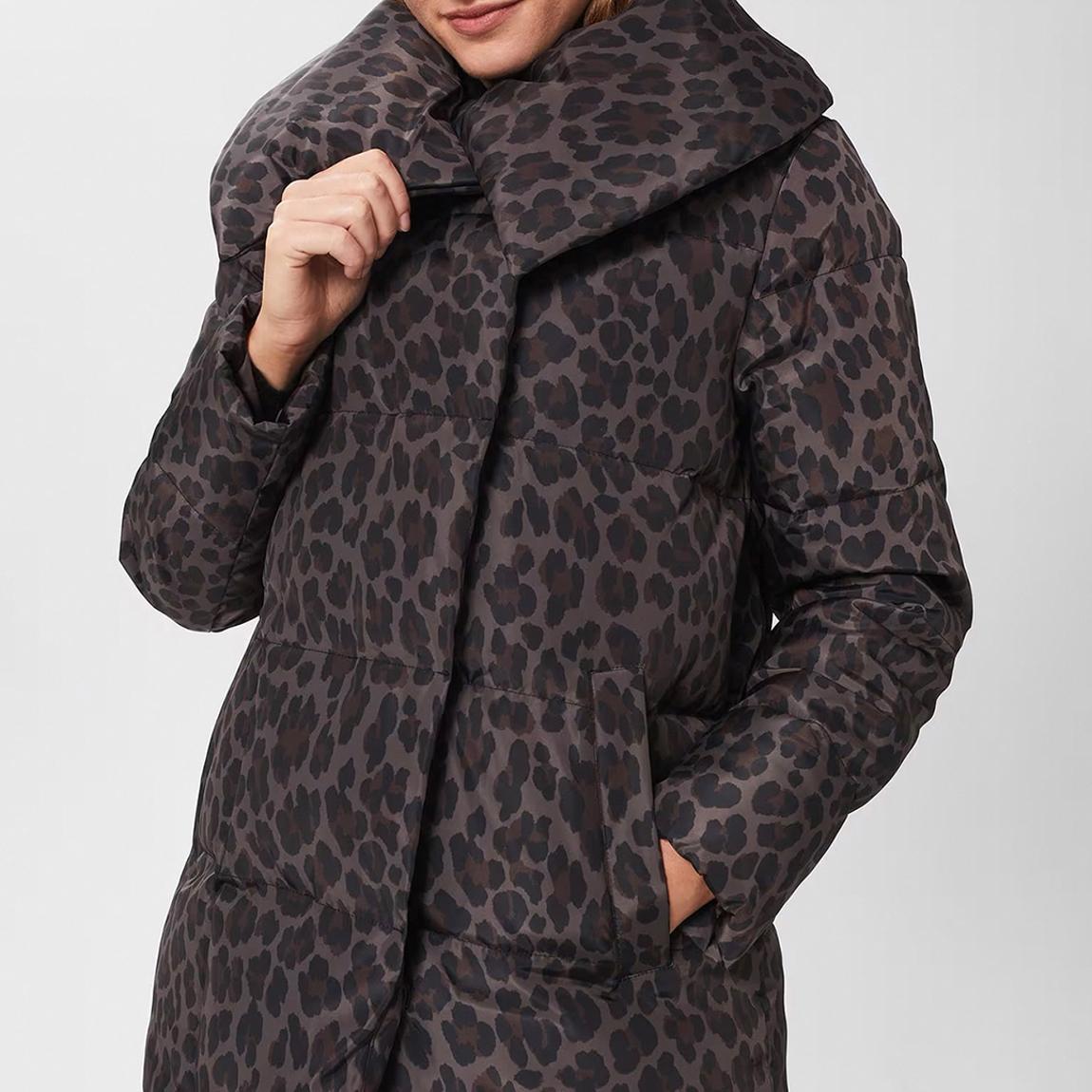 Brown Leopard Samara Puffer Coat main product photo