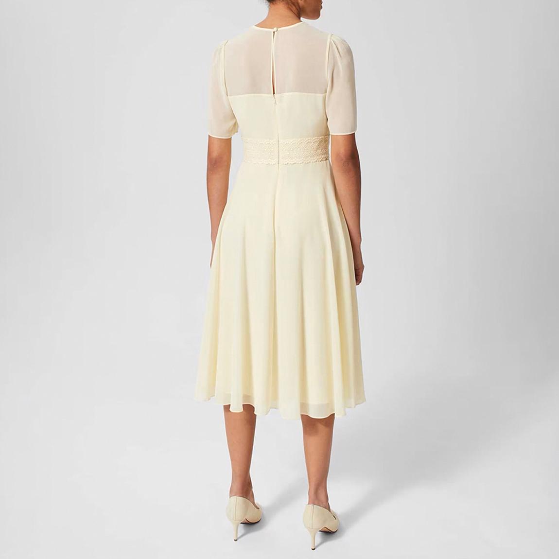 Yellow Cressida Lace Trim Dress main product photo