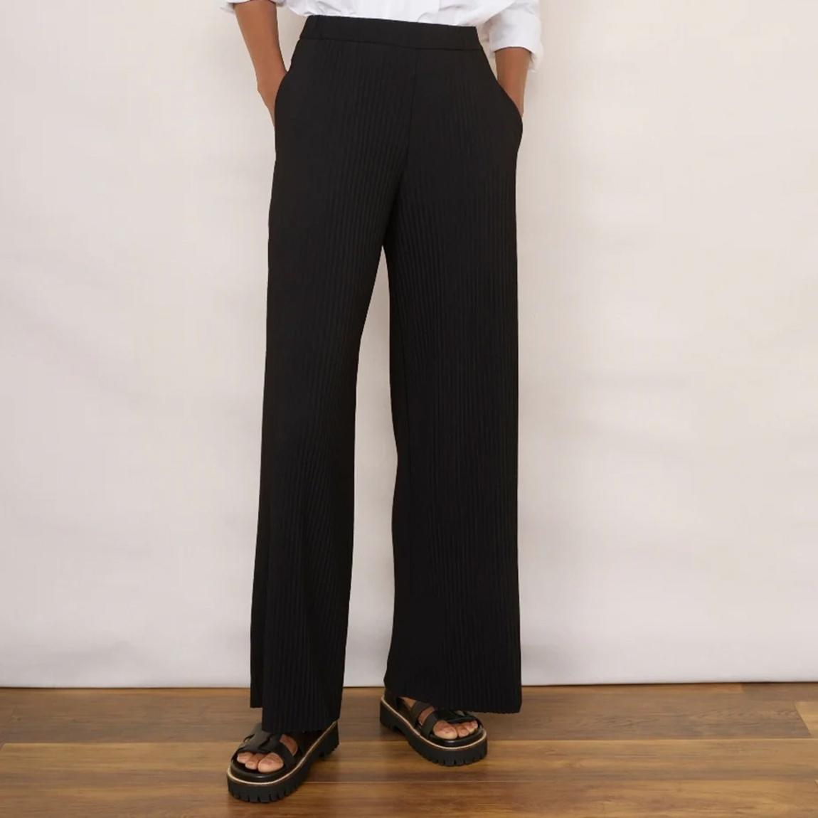 Black Isla Plisse Trouser main product photo