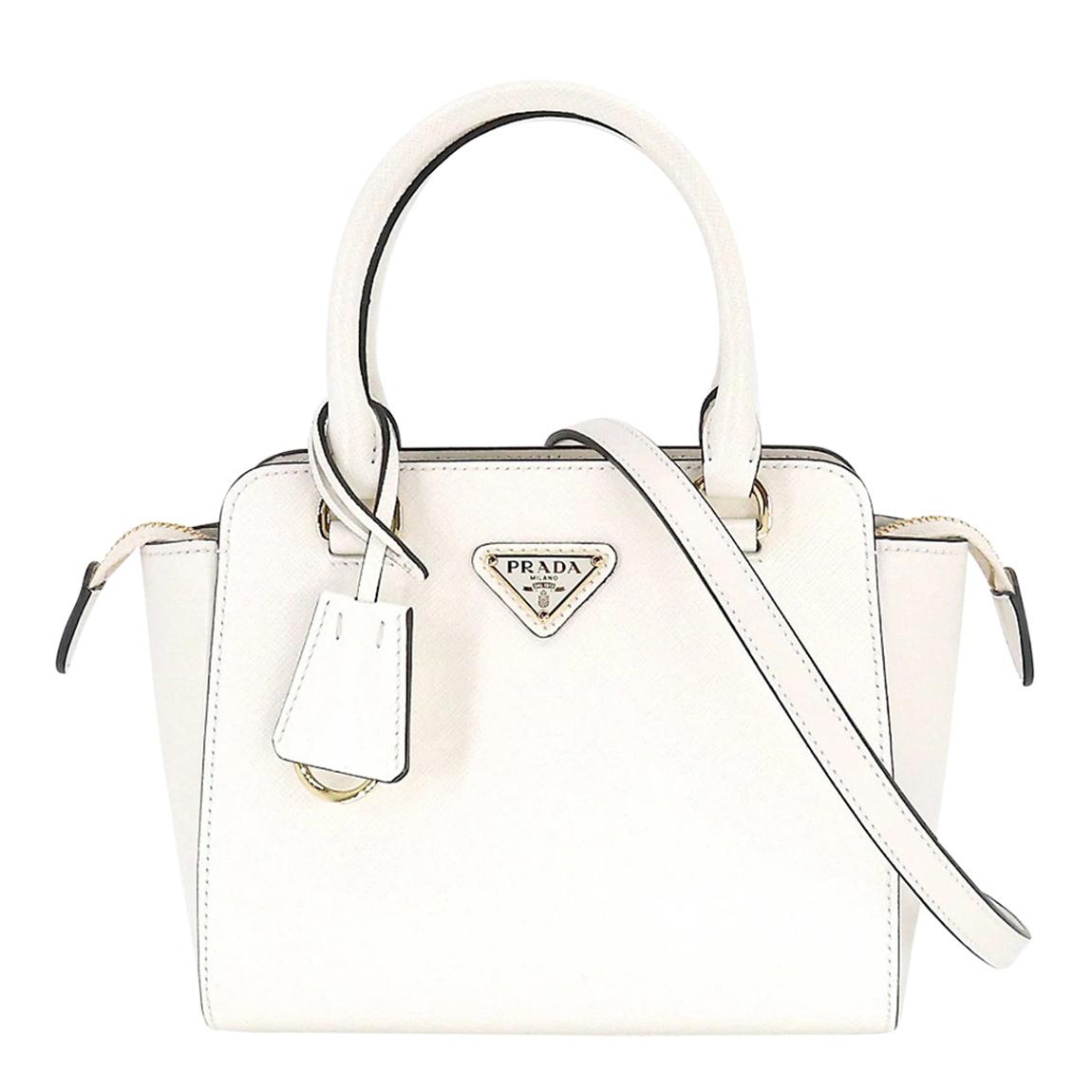 White Mini Saffiano Handbag main product photo