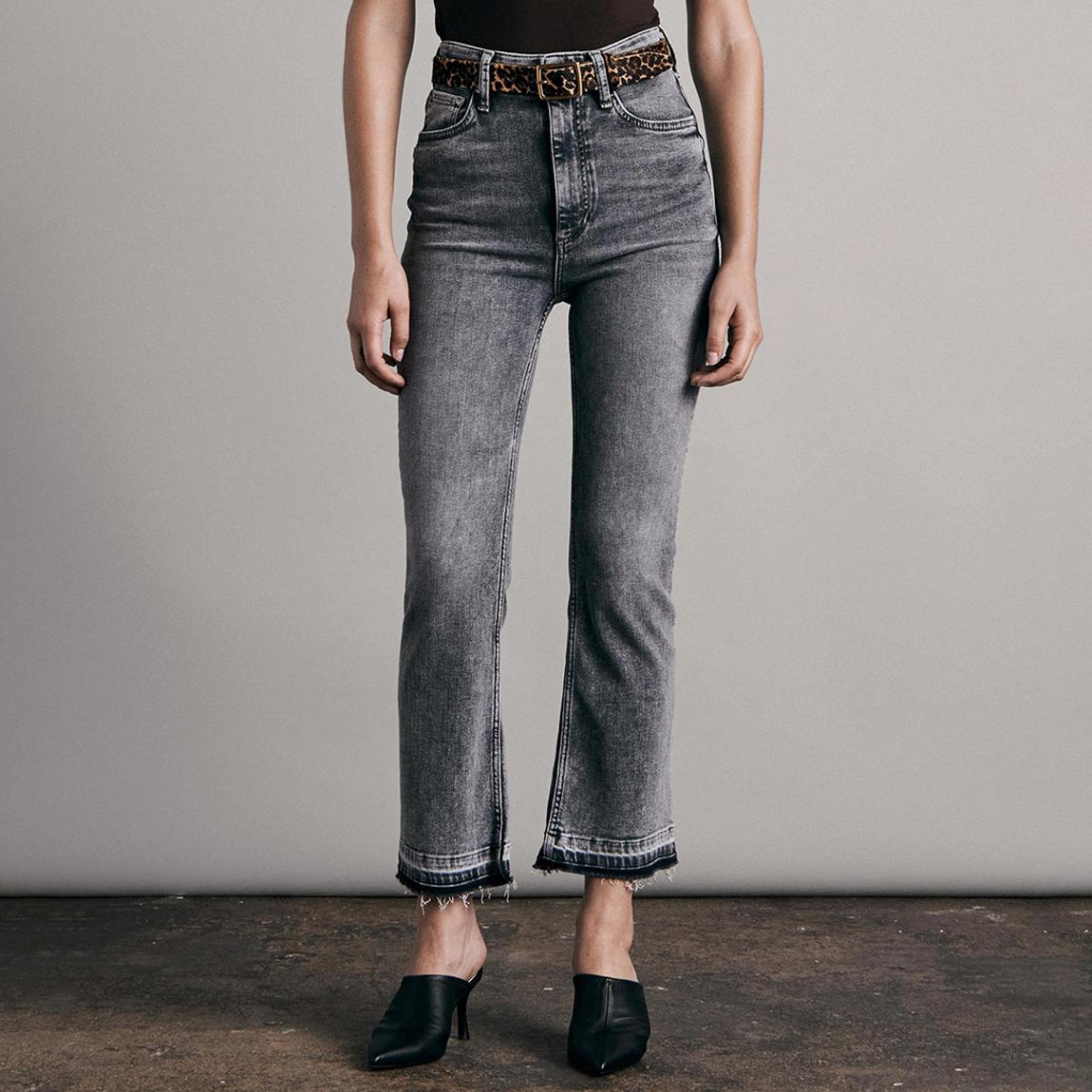 Grey Casey High-Rise Ankle Flare Jean main product photo