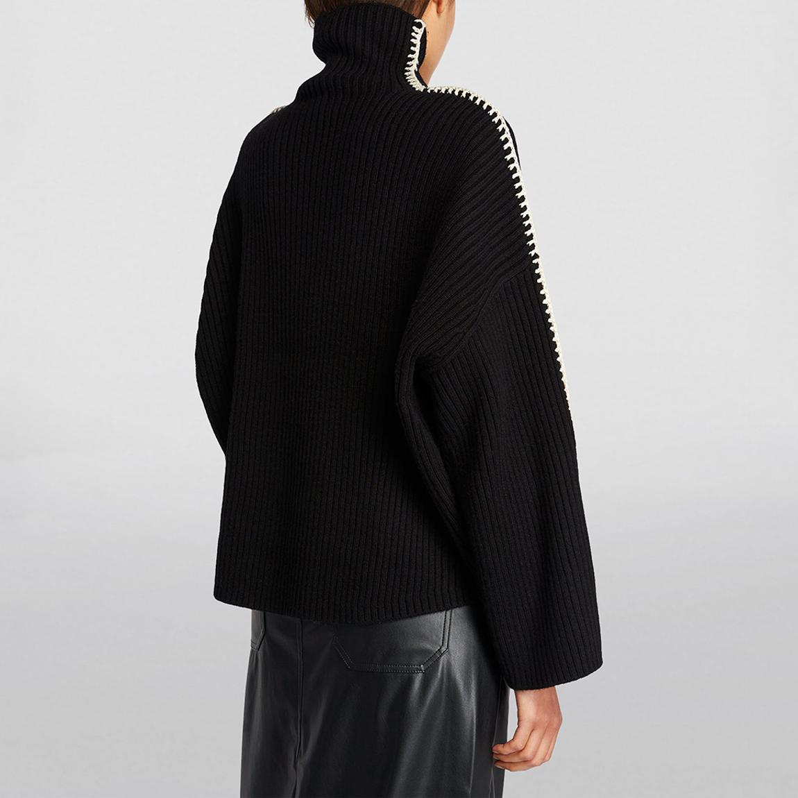 Black Ingrid Rib Tneck main product photo