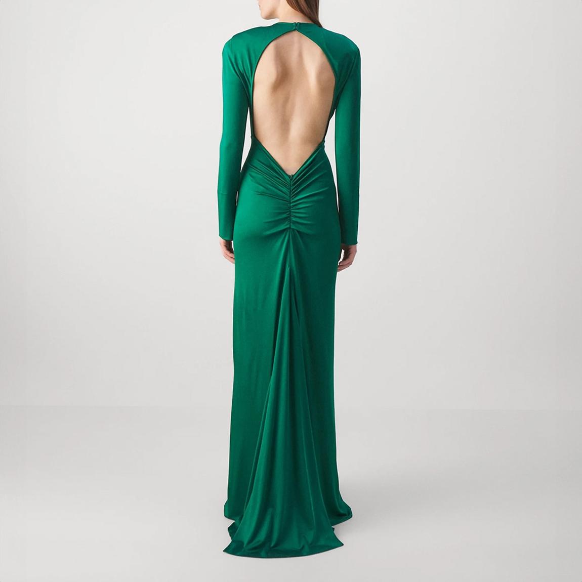 Green Open Back Gown main product photo