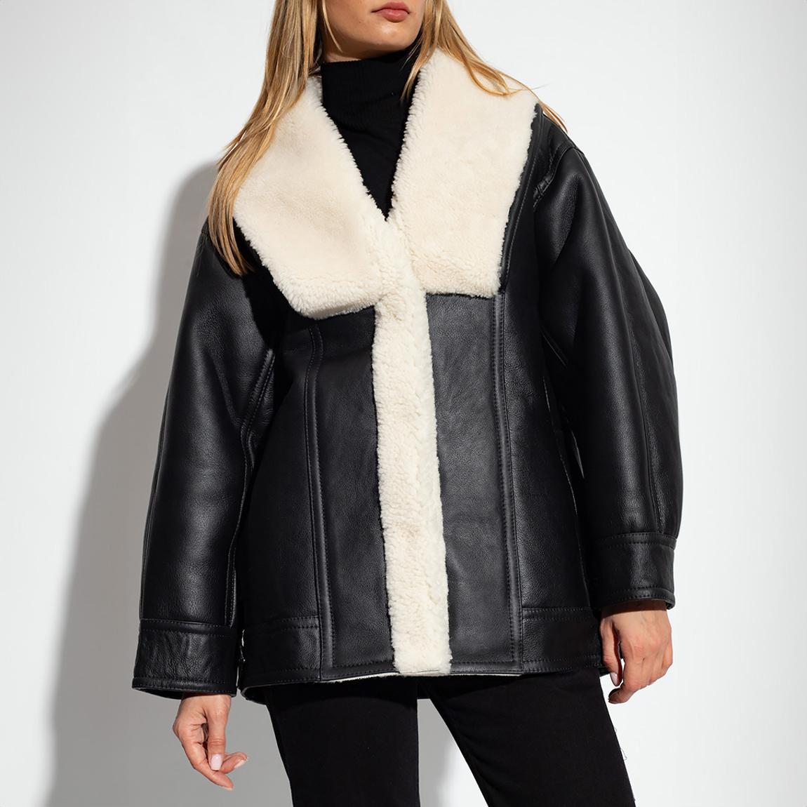 Black Shearling Oversized Coat main product photo