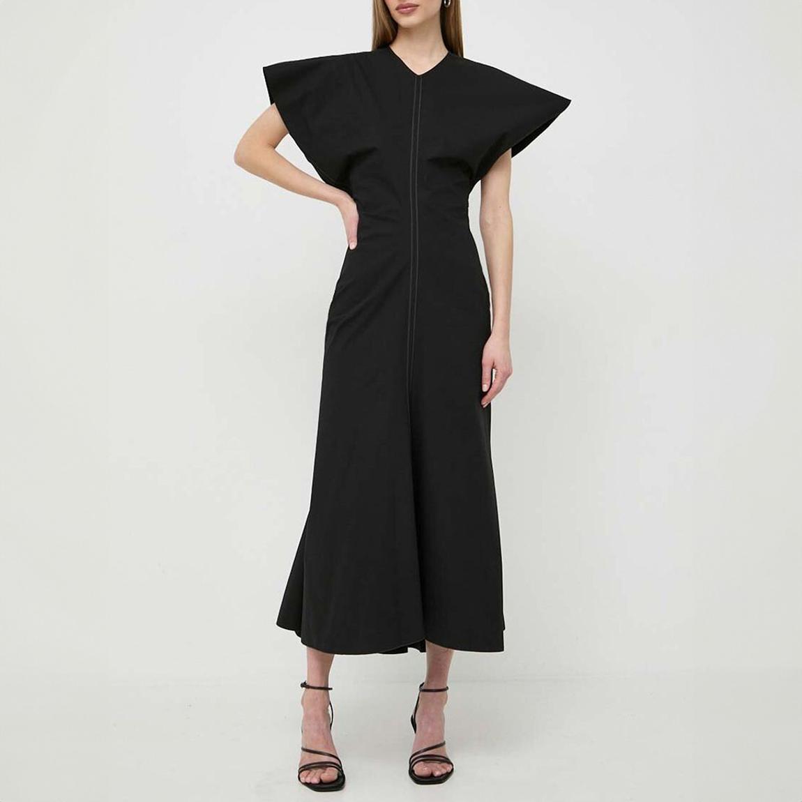 Black Drape Shoulder Dress main product photo