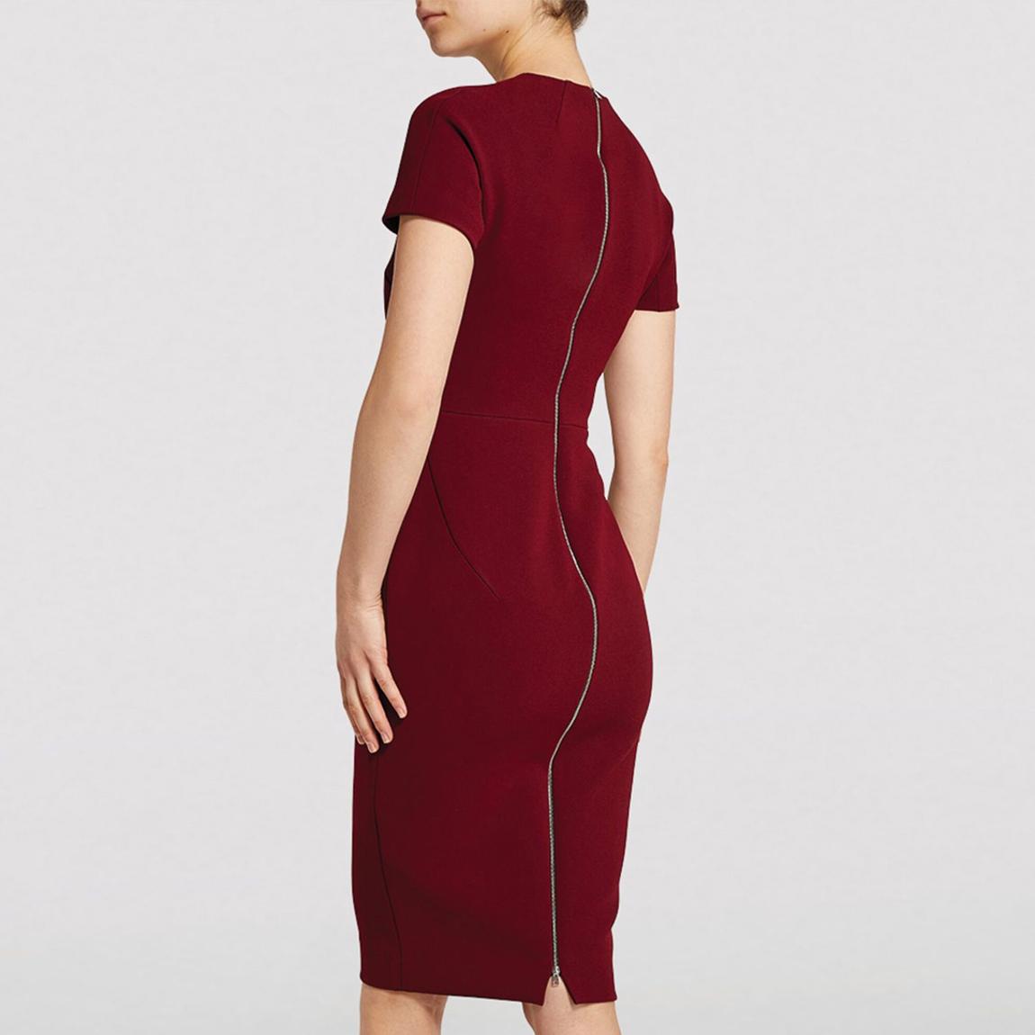 Burgundy T-Shirt Fitted Dress main product photo