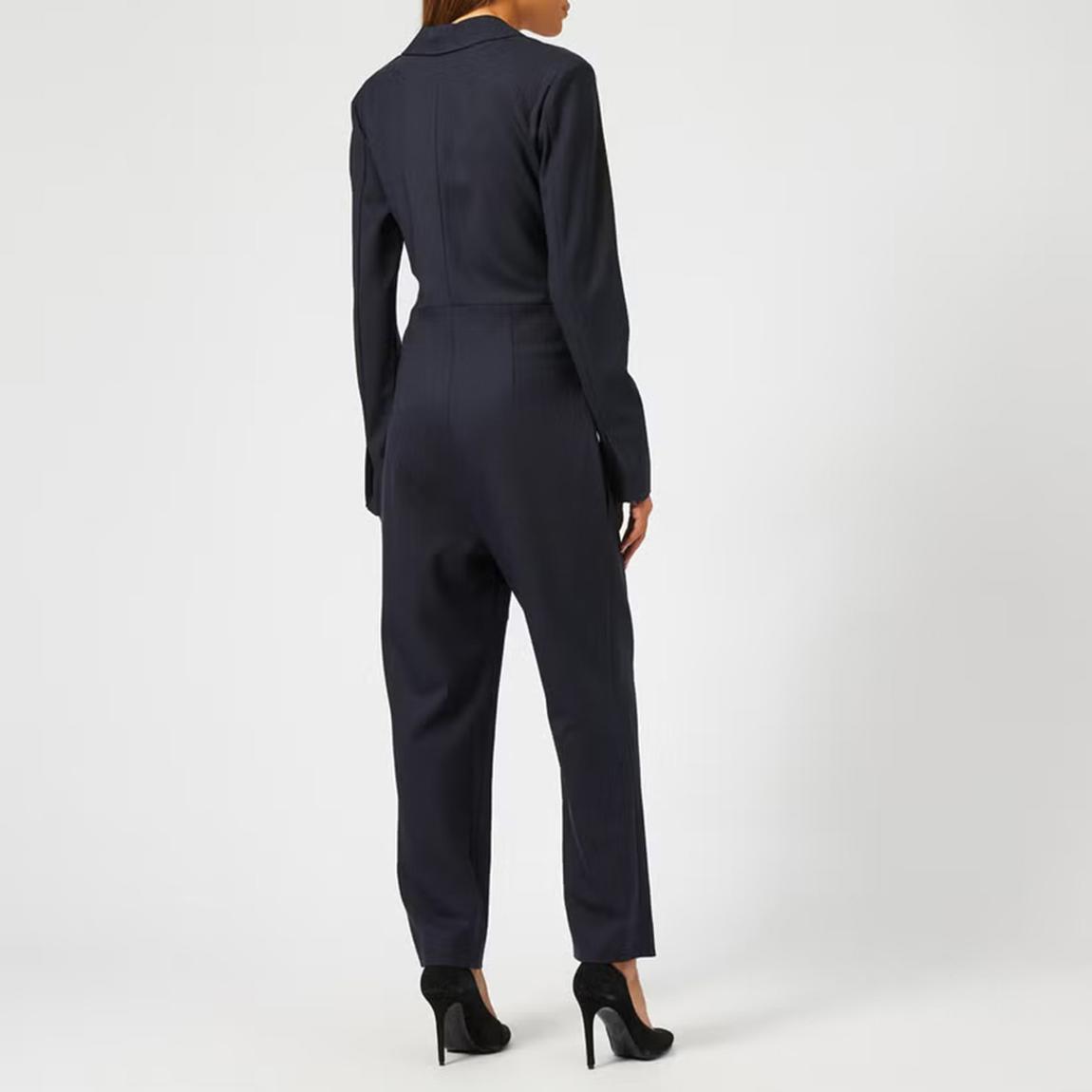 Navy Front Tie Jumpsuit main product photo