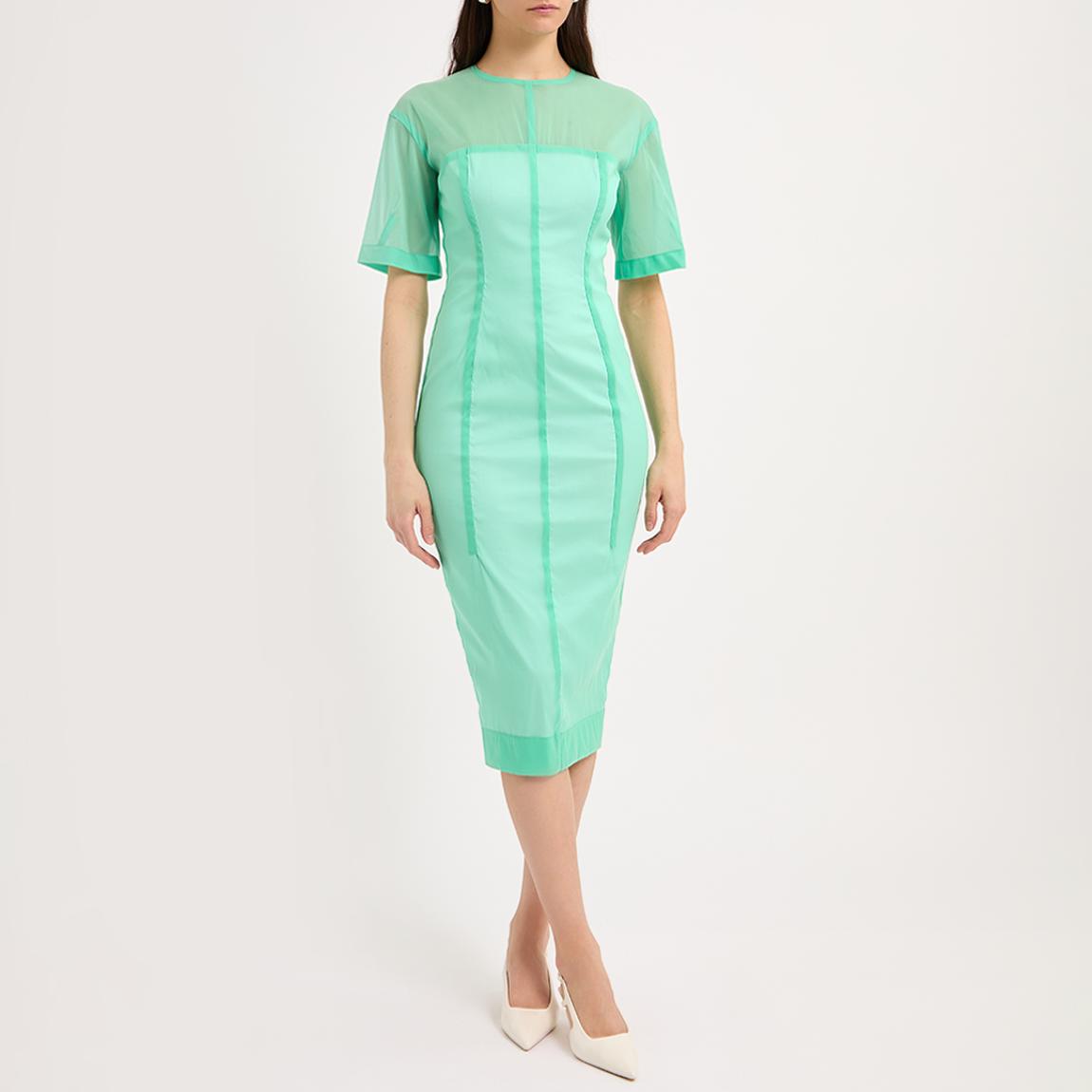 Mint Short Sleeve Linear Dress main product photo