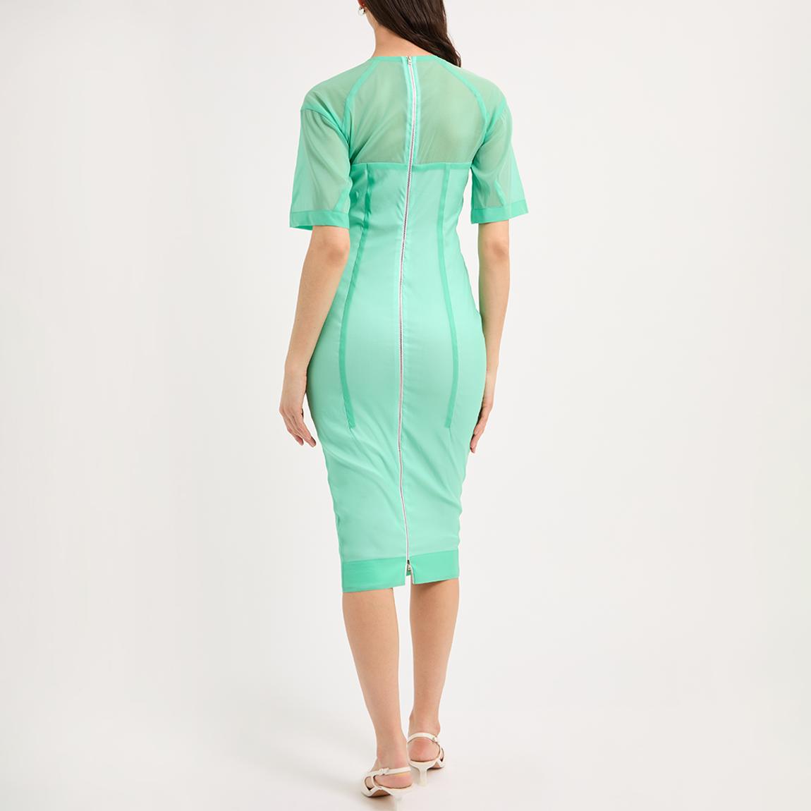 victoria beckham mint green dress Victoria Beckham Reimagines Keira Knightley's Iconic 'Atonement' Green Dress For Gigi Hadid
