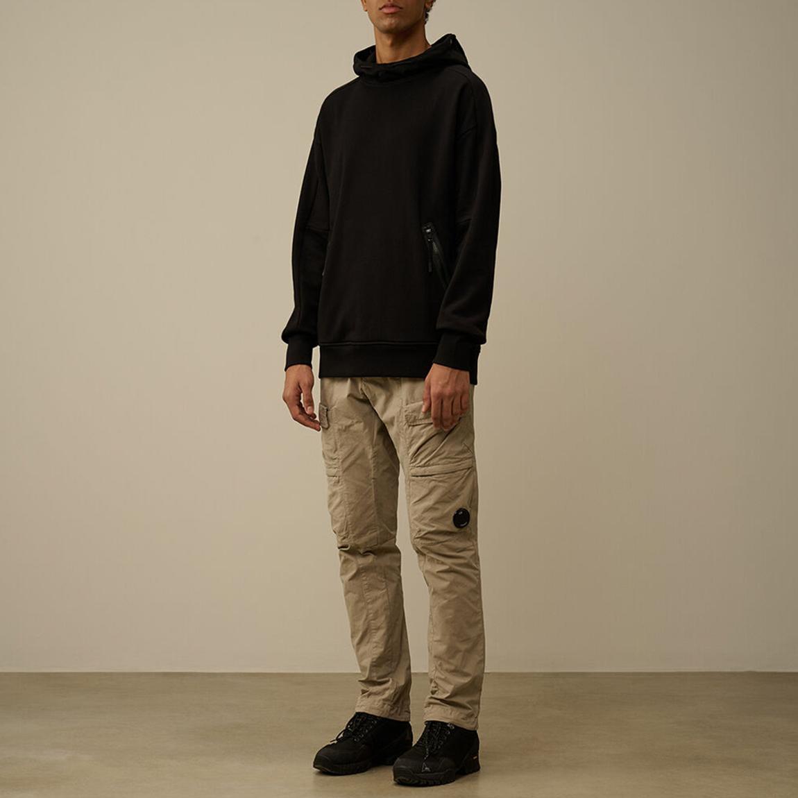 Black Lens Fleece Cotton Zipped Hoodie main product photo