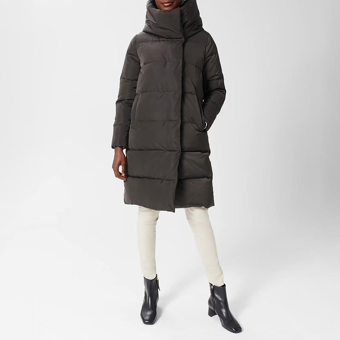 Petite Charcoal Heather Puffer Jacket main product photo