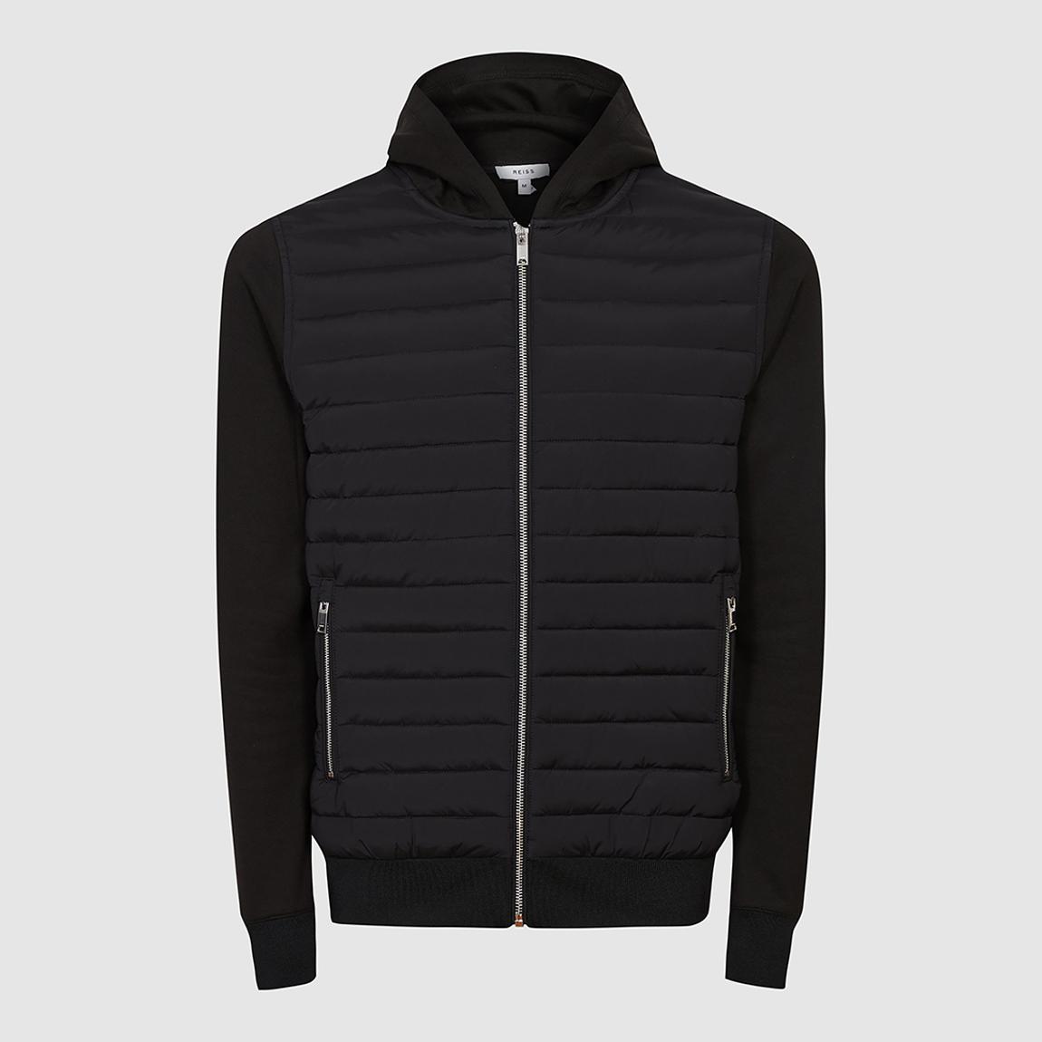 Black Taylor Quilted Cotton Blend Jacket main product photo