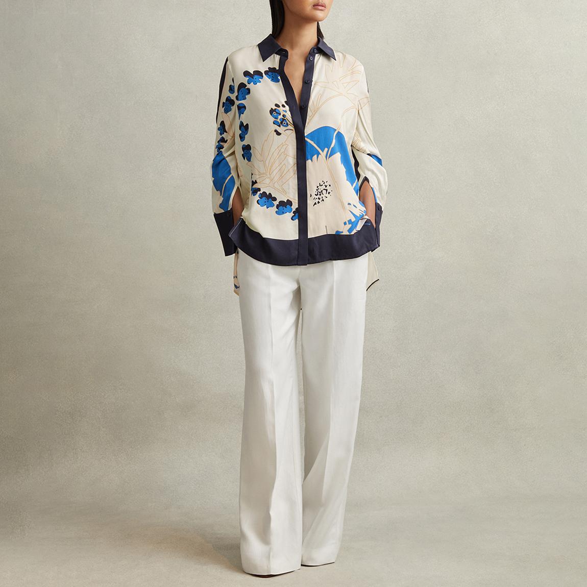 Cream Isla Printed Shirt main product photo
