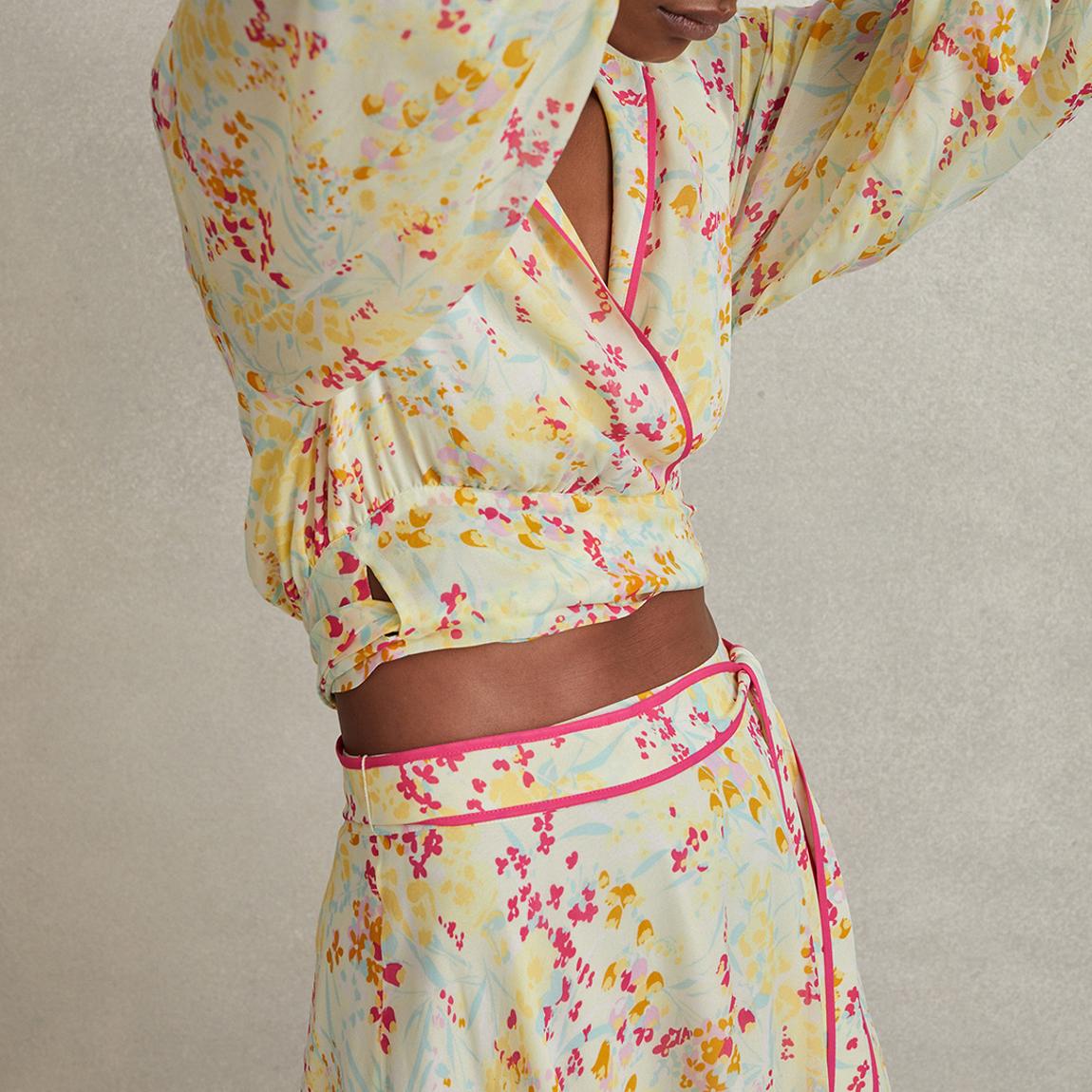 Pink Lyla Floral Print Blouse main product photo