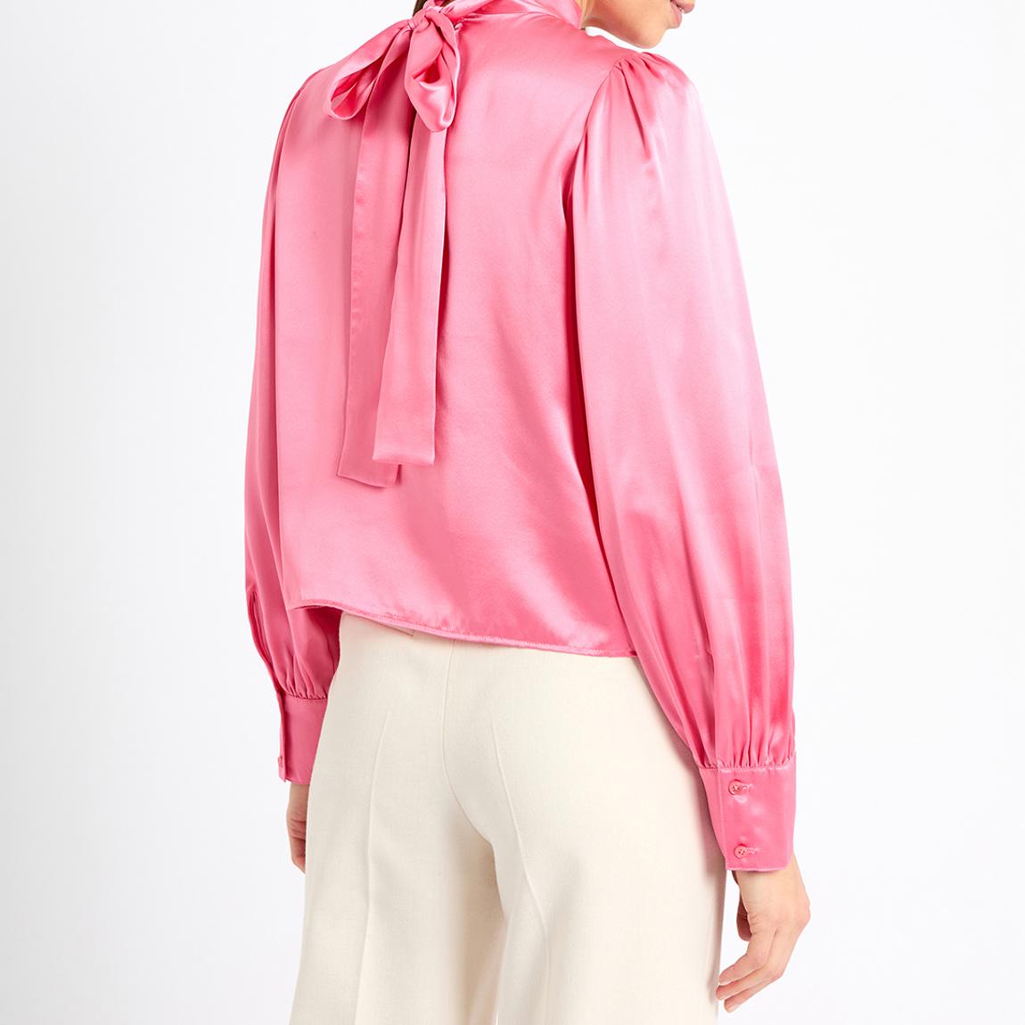 Bright Pink High Neck Blouse main product photo