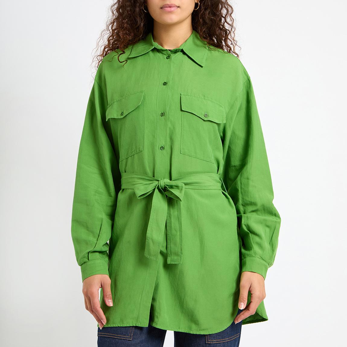 Green Belted Utility Shirt main product photo