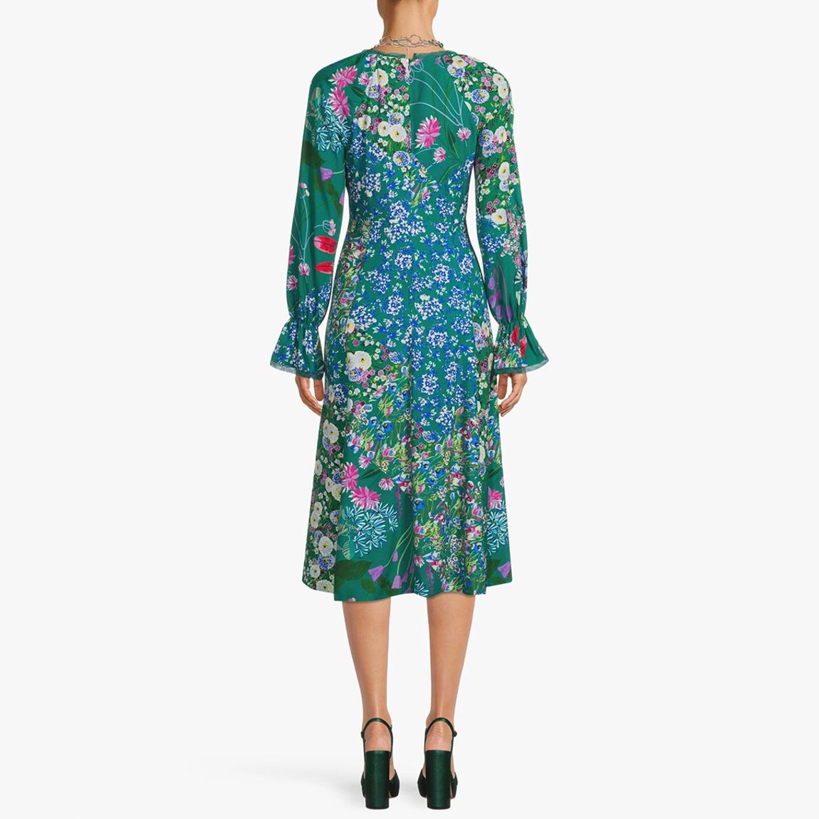 Green Tutore Printed Midi Dress main product photo