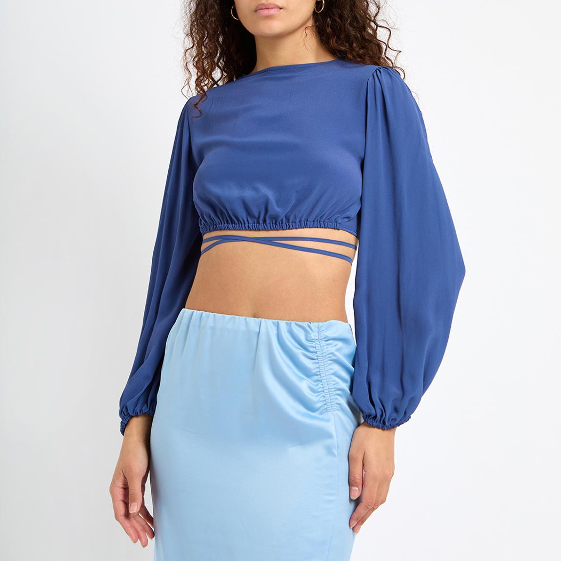 Cobalt Cropped Strappy Top main product photo
