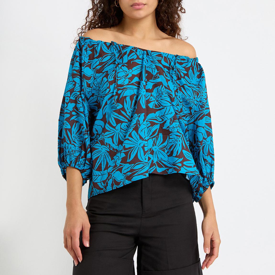 Cobalt Printed Bardot Top main product photo