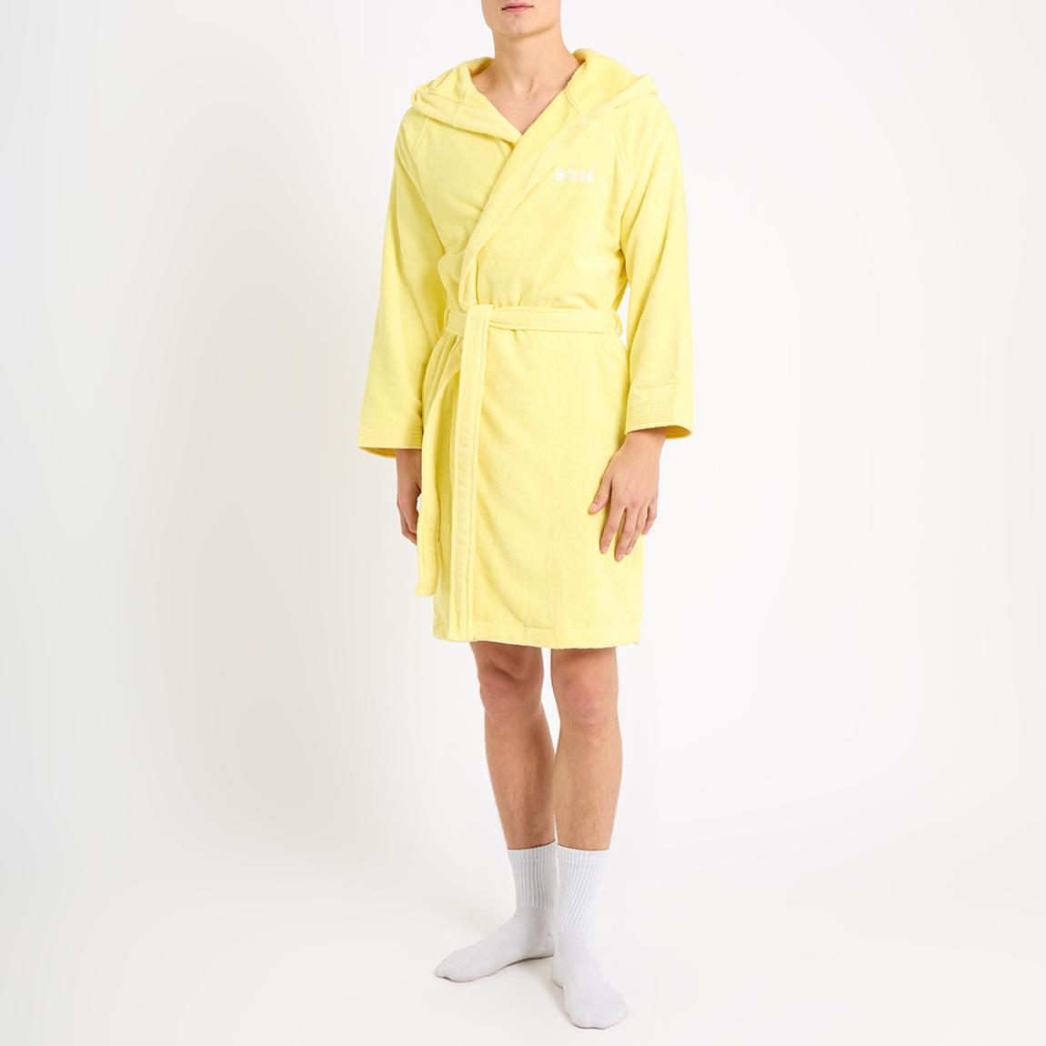 Plain L Hooded Robe, Limelight main product photo