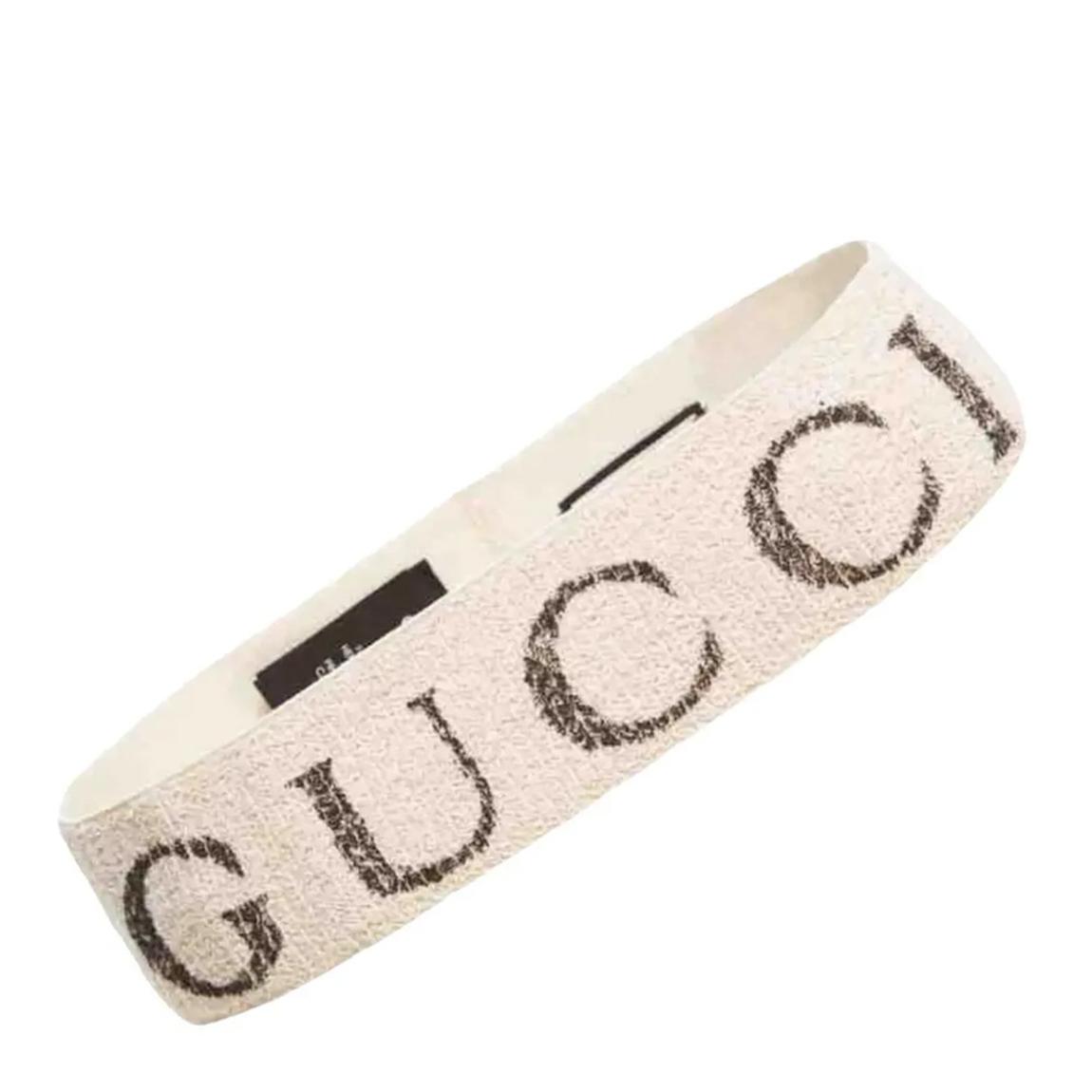 White Gucci Alphabet Logo Headband main product photo