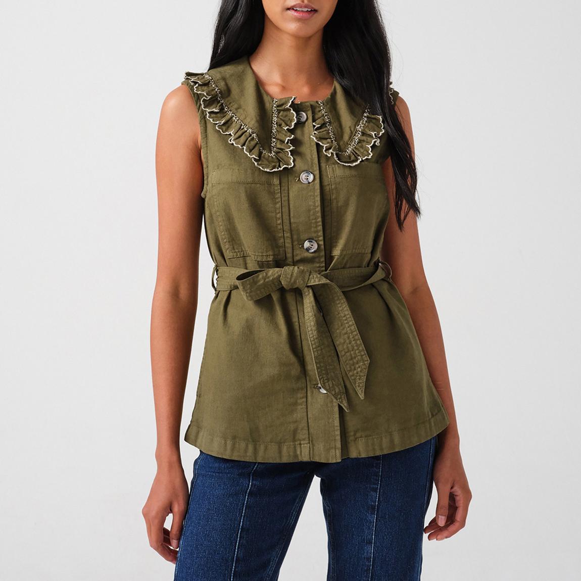 Khaki Rinse Phoebe Waistcoat main product photo