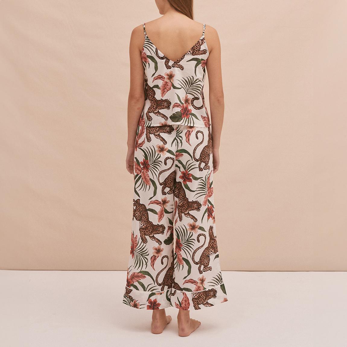 Cami & Wide Leg Set Soleia Print Cream main product photo