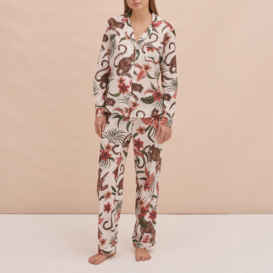 Long Pyjama Set Soleia Print Cream main product photo