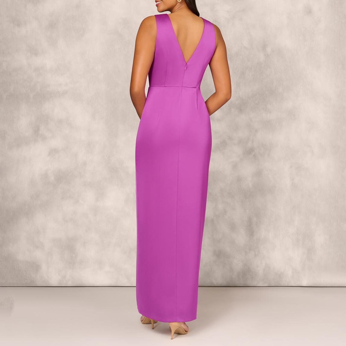 Purple Back Satin Column Gown main product photo