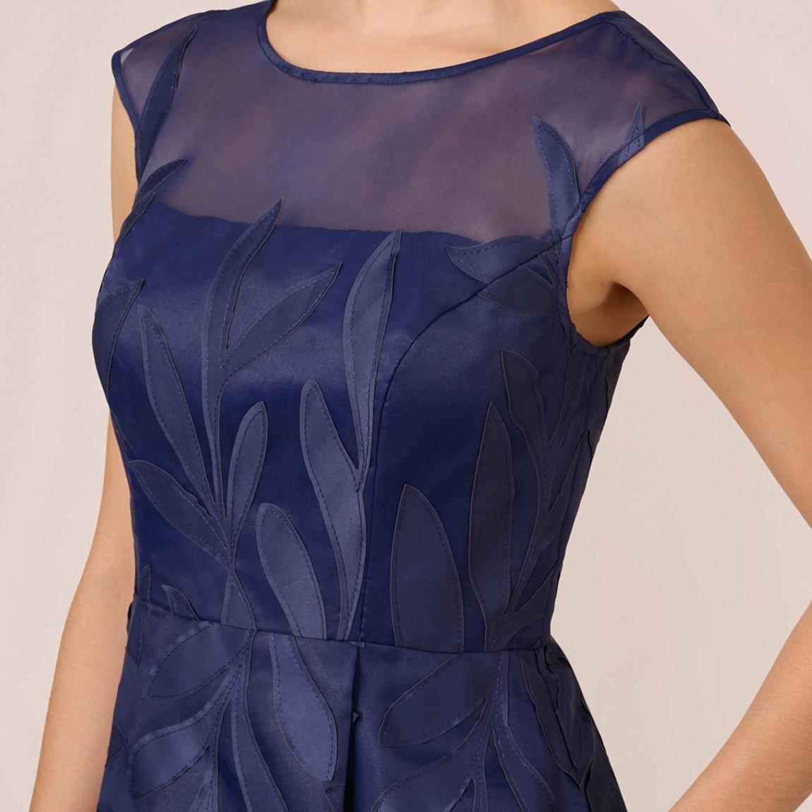 Navy Applique Organza Gown main product photo