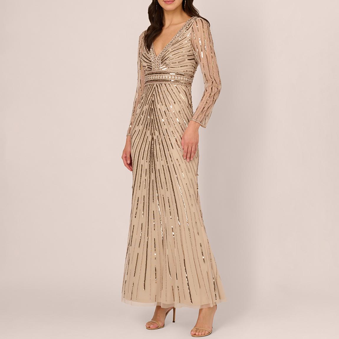 Beige Beaded Maxi Dress main product photo