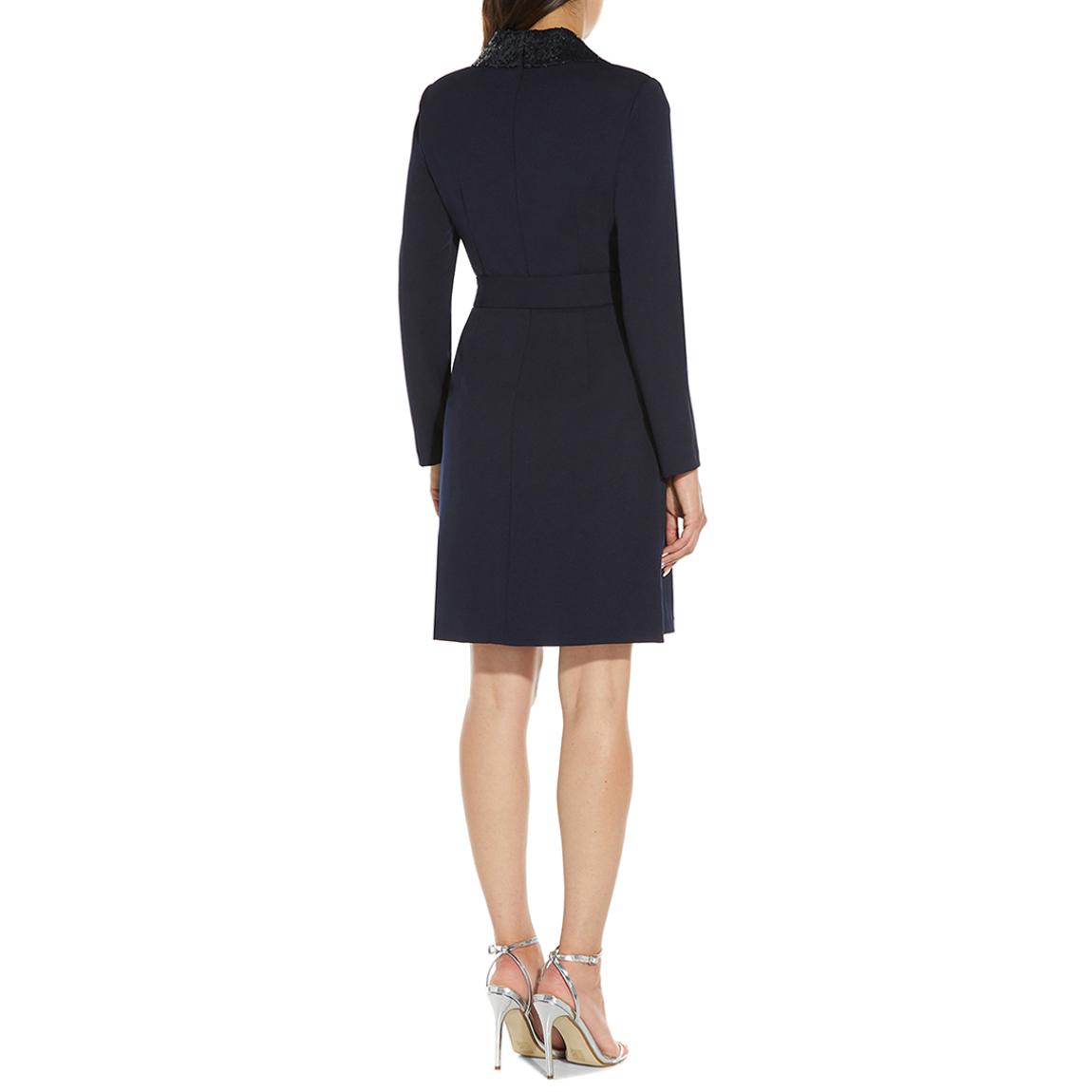 Black Sequin Collar Tuxedo Dress main product photo