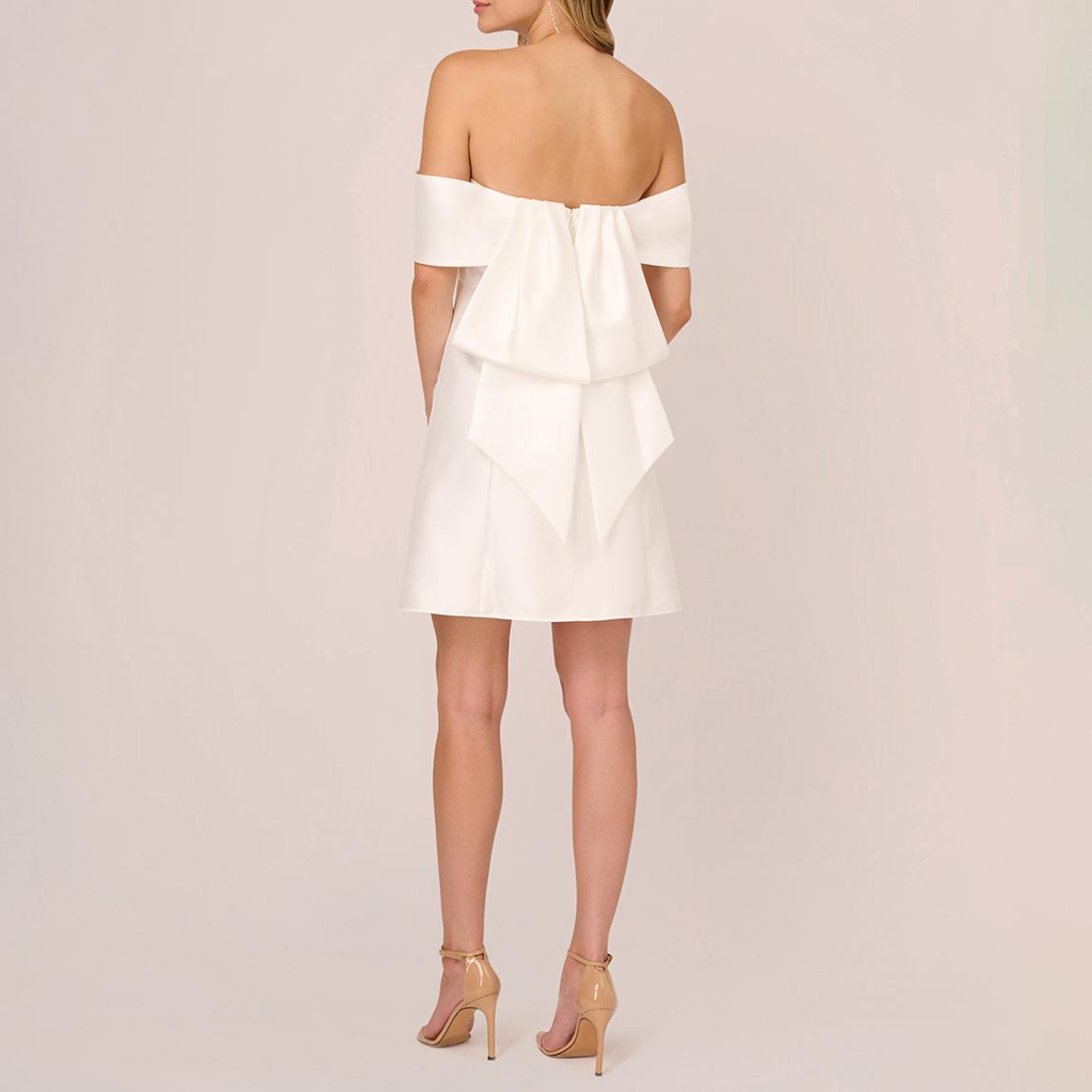 Ivory Mikado Bow Mini Dress main product photo