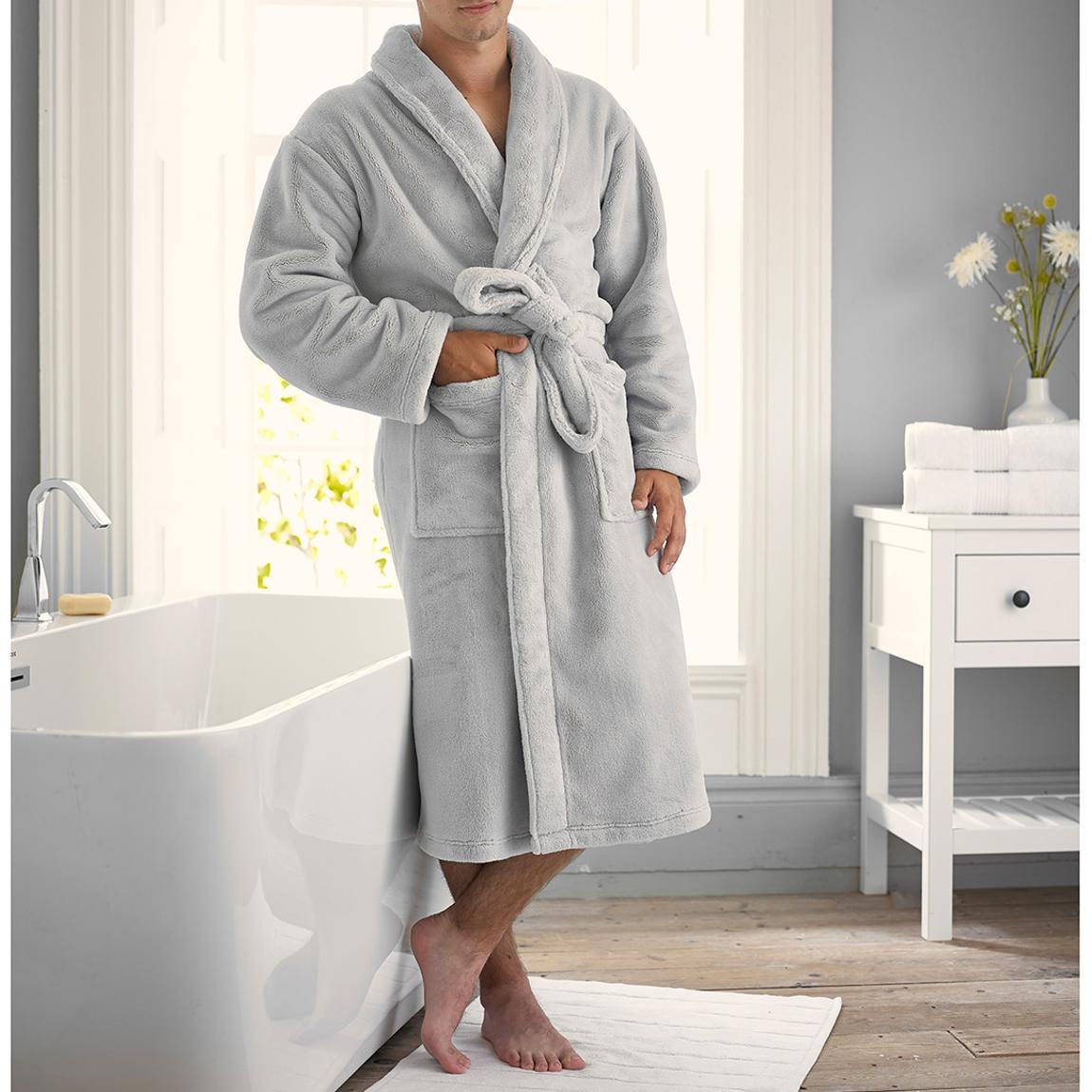 De Luxe Coco Fleece Robe S/M, Silver main product photo