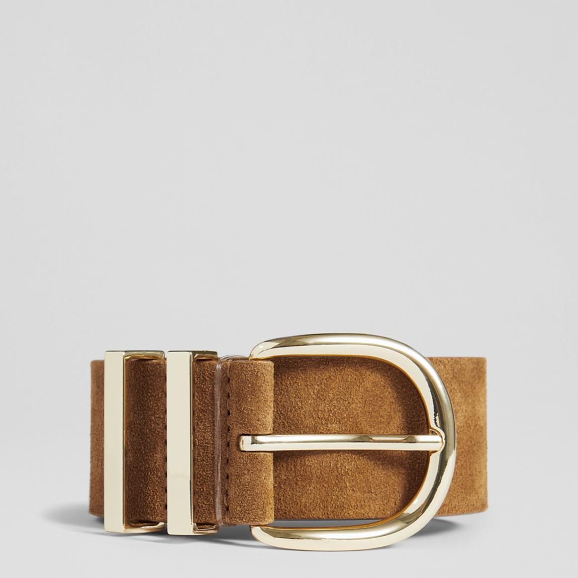 Carley Nutmeg Suede Metal Loop Belt main product photo