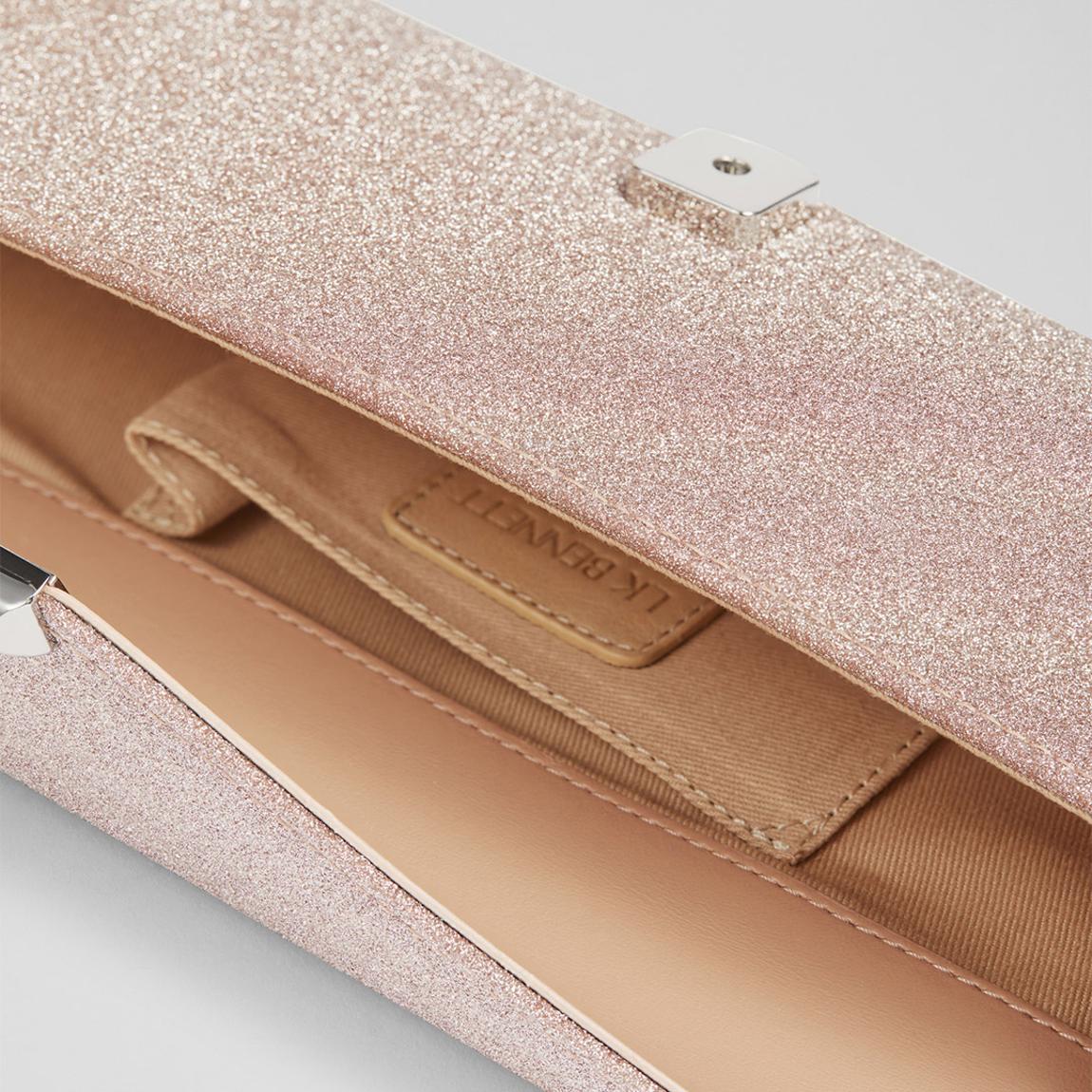 Lucille Rose Fine Glitter Clutch Bag main product photo