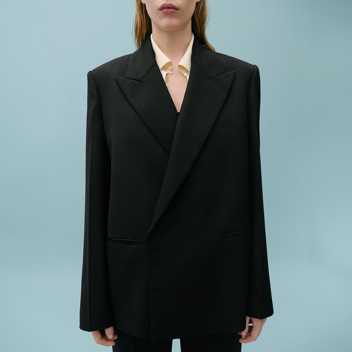 Black Boxy Fit Blazer main product photo