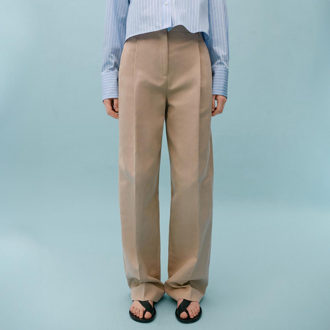Beige Pleated Trouser main product photo