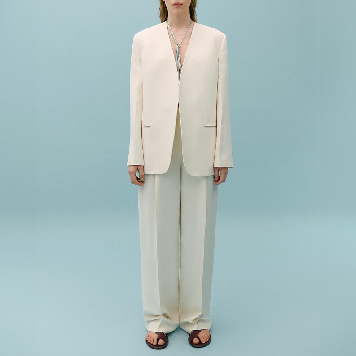 White Buttonless Blazer main product photo