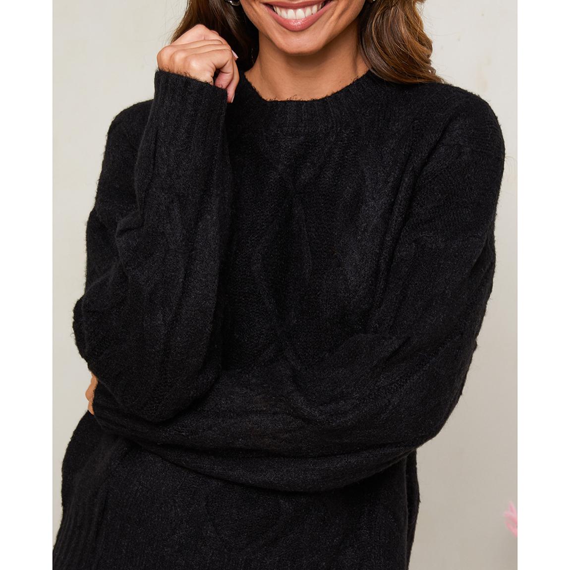 Black Cable Cashmere Blend Jumper main product photo