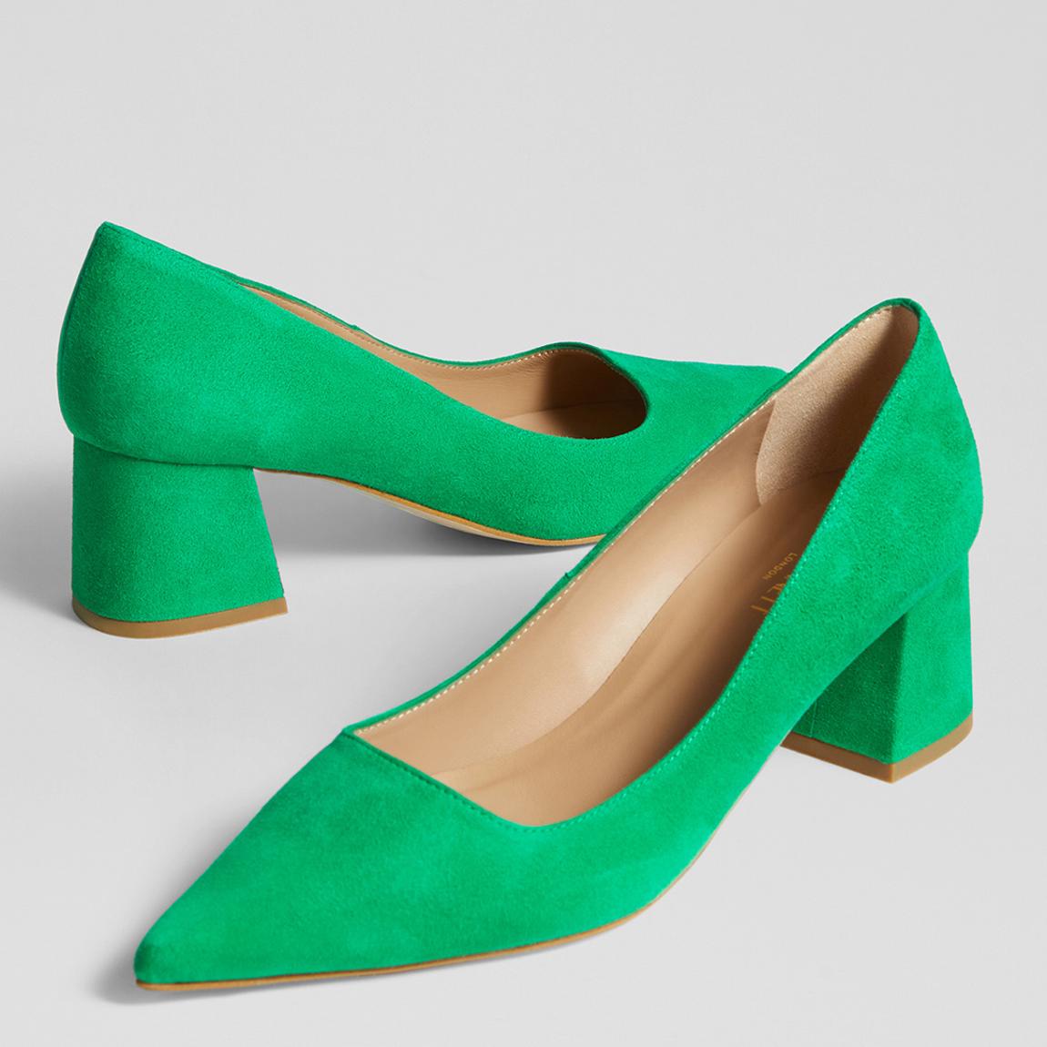 Green Sloane Heeled Court Shoes main product photo