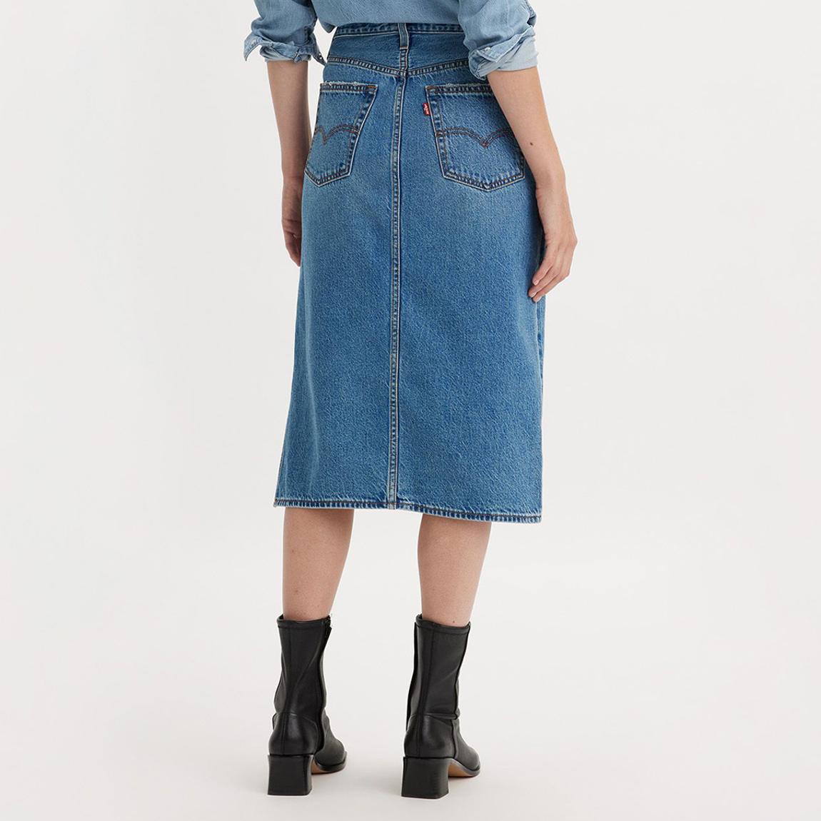 Blue Denim Midi Skirt main product photo