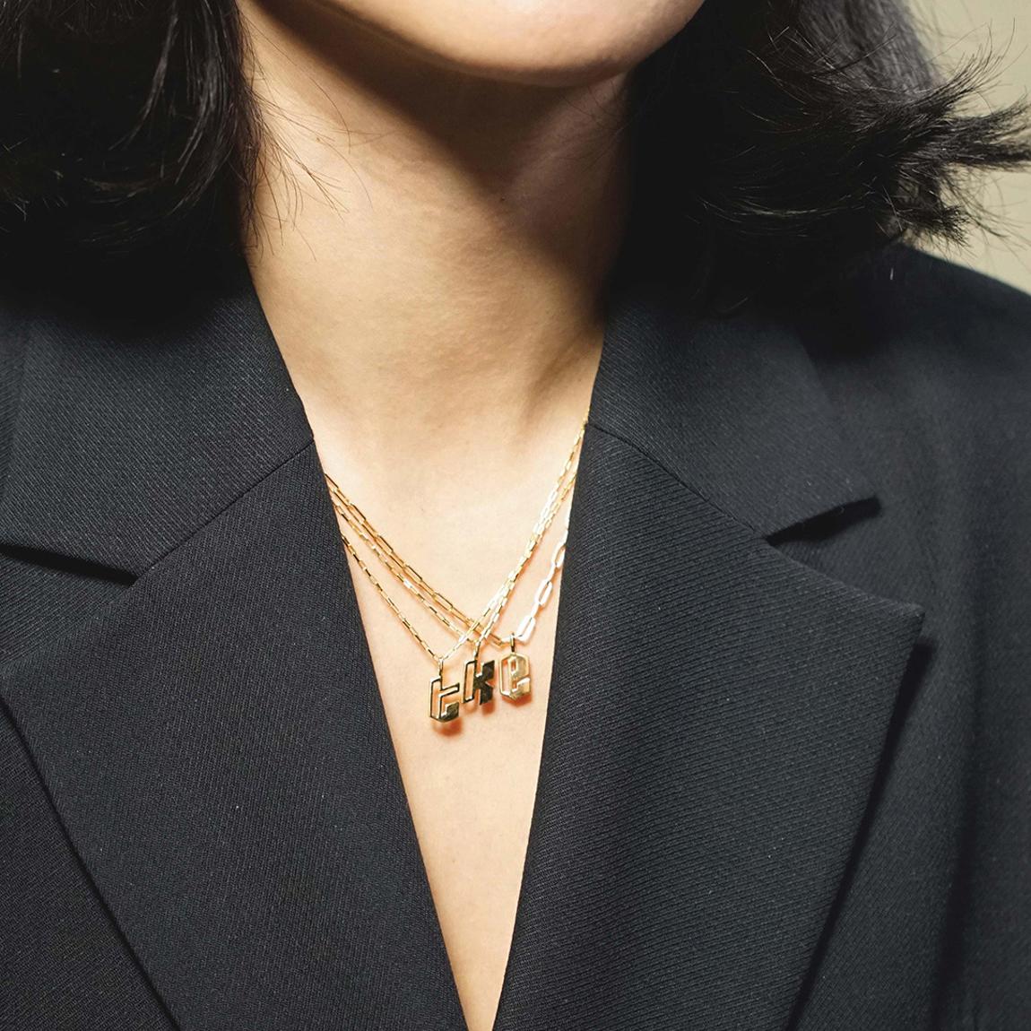 Vermeil Cut Alphabet Pendant main product photo