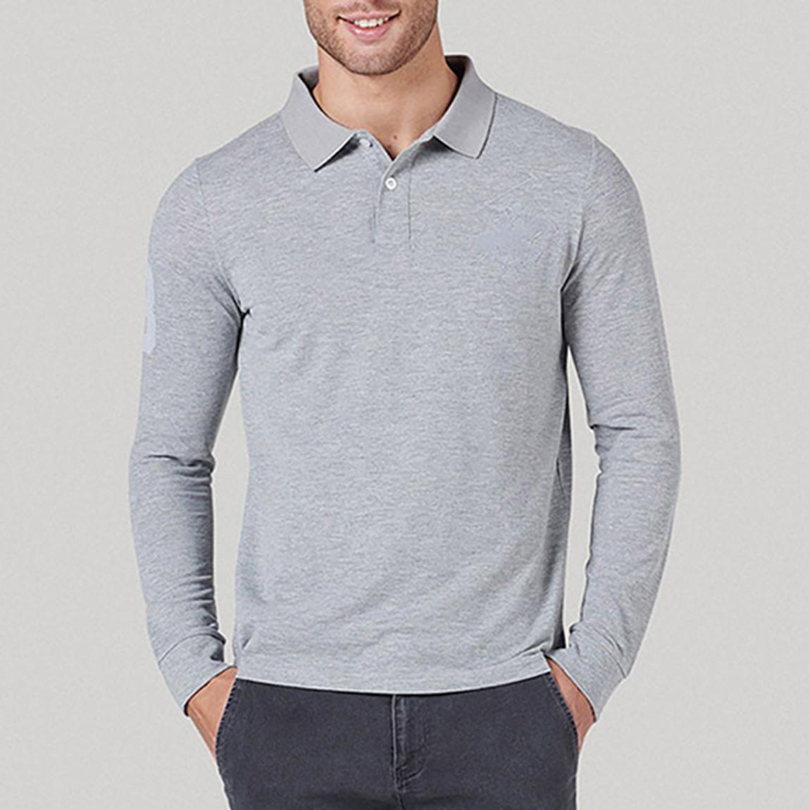 Grey Tonal Oversized Polo Pony Polo Shirt main product photo