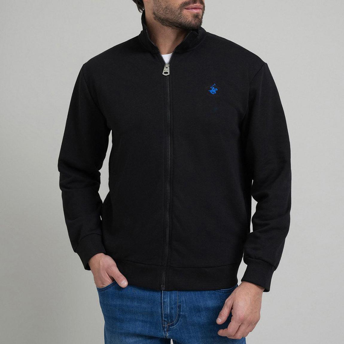 POLO PONY ZIP SWEAT BLACK main product photo
