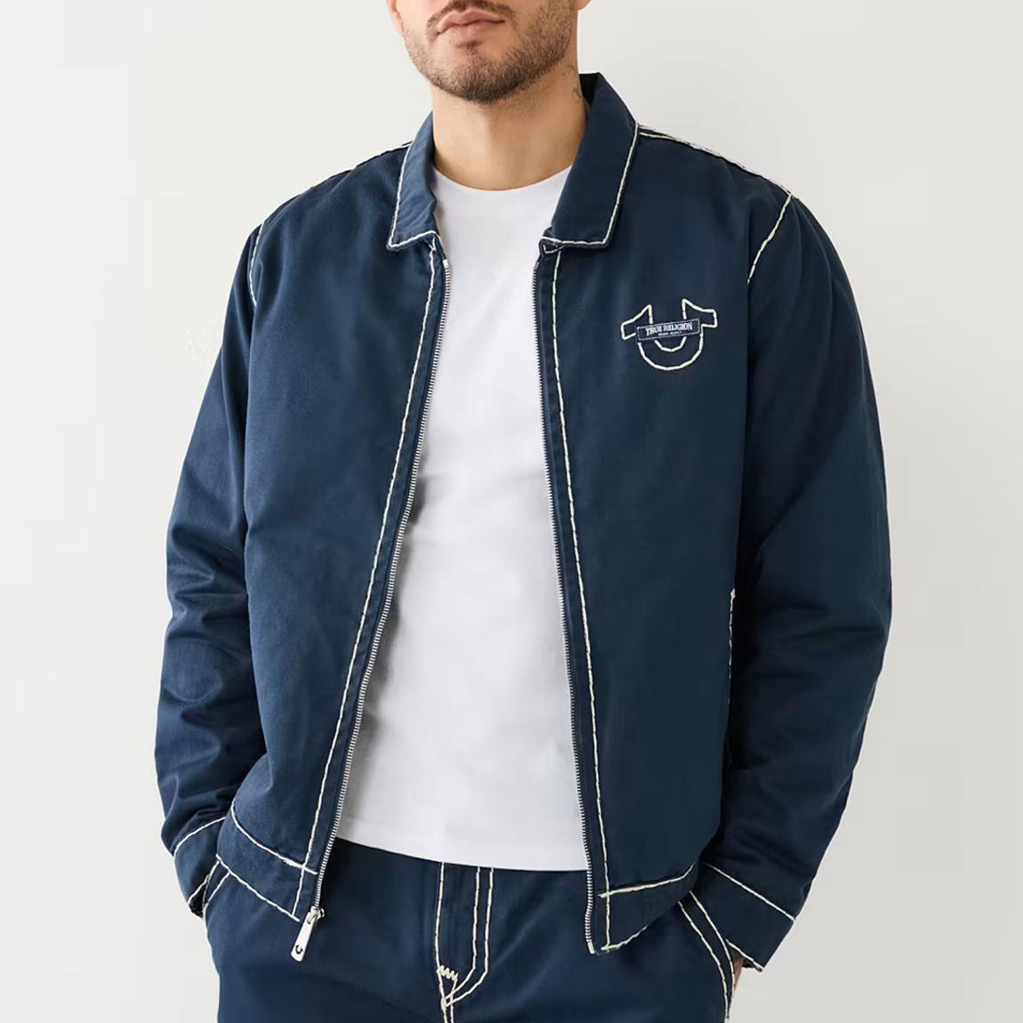 Blue Super T Twill Bomber Jacket main product photo