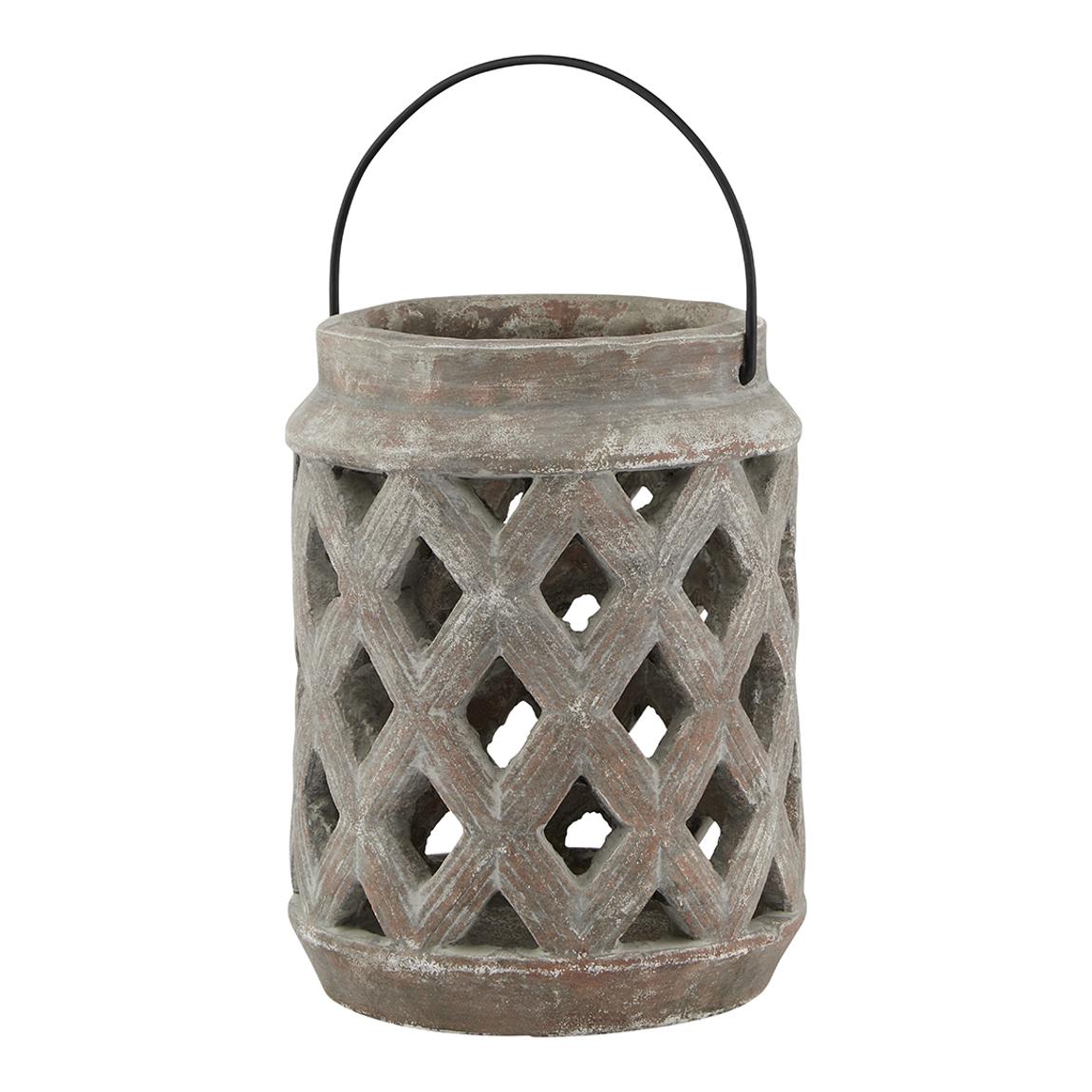 Siena Brown Large Lattice Lantern main product photo